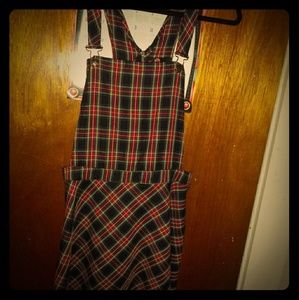 Plaid Overall Skirt/Dress